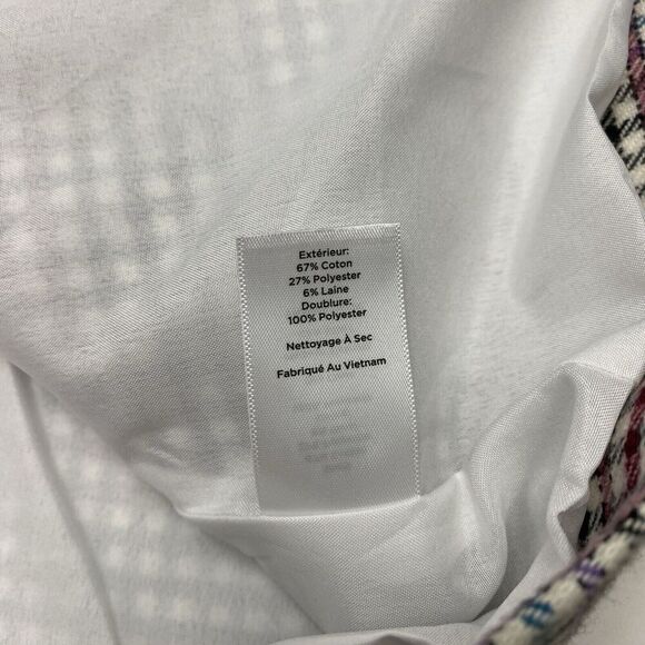 Talbots Notched Collar Single Breasted Wool Blend Houndstooth Blazer size 10 - Picture 6 of 14